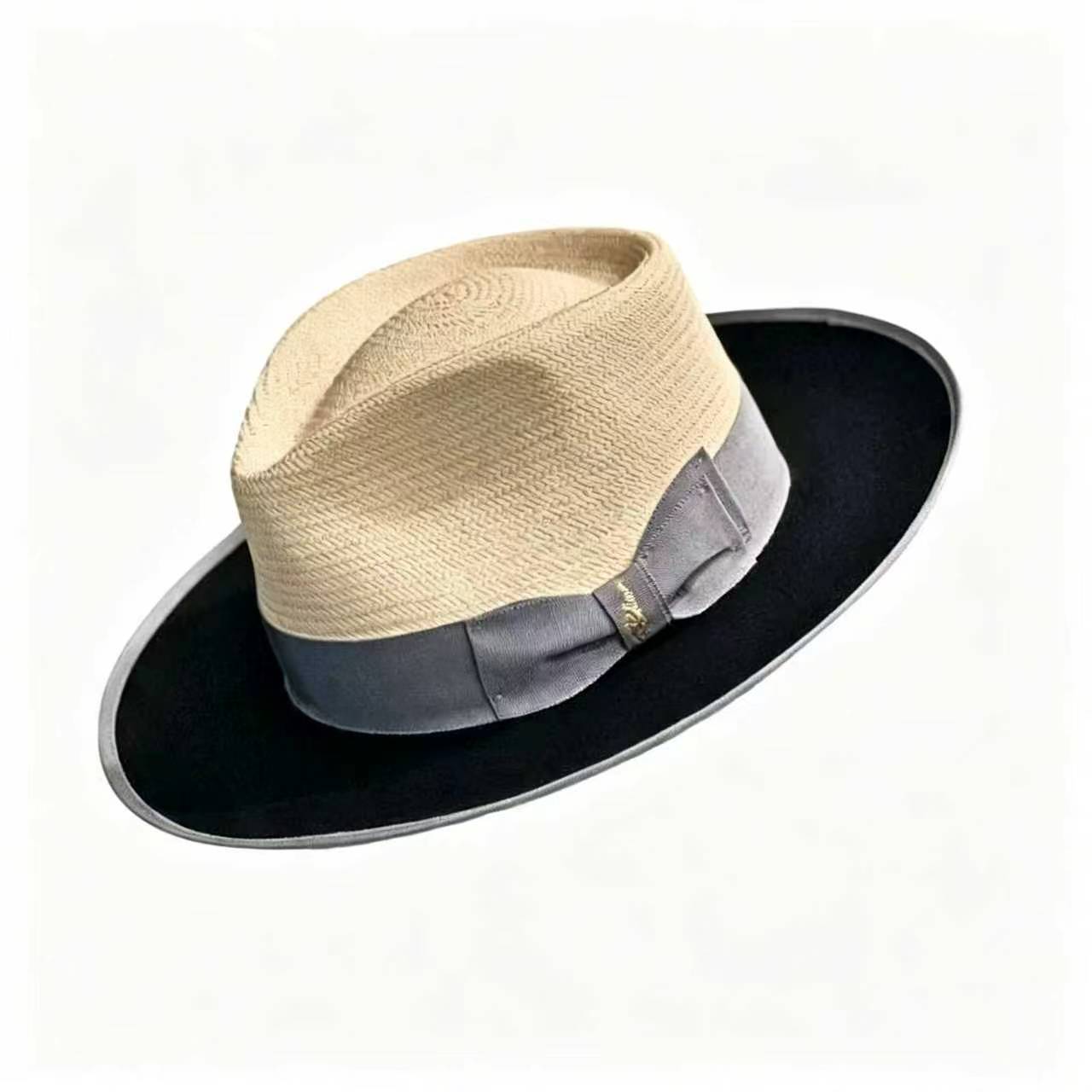 Exclusive Panama and Felt Two Tone Fox -Chocolate Black