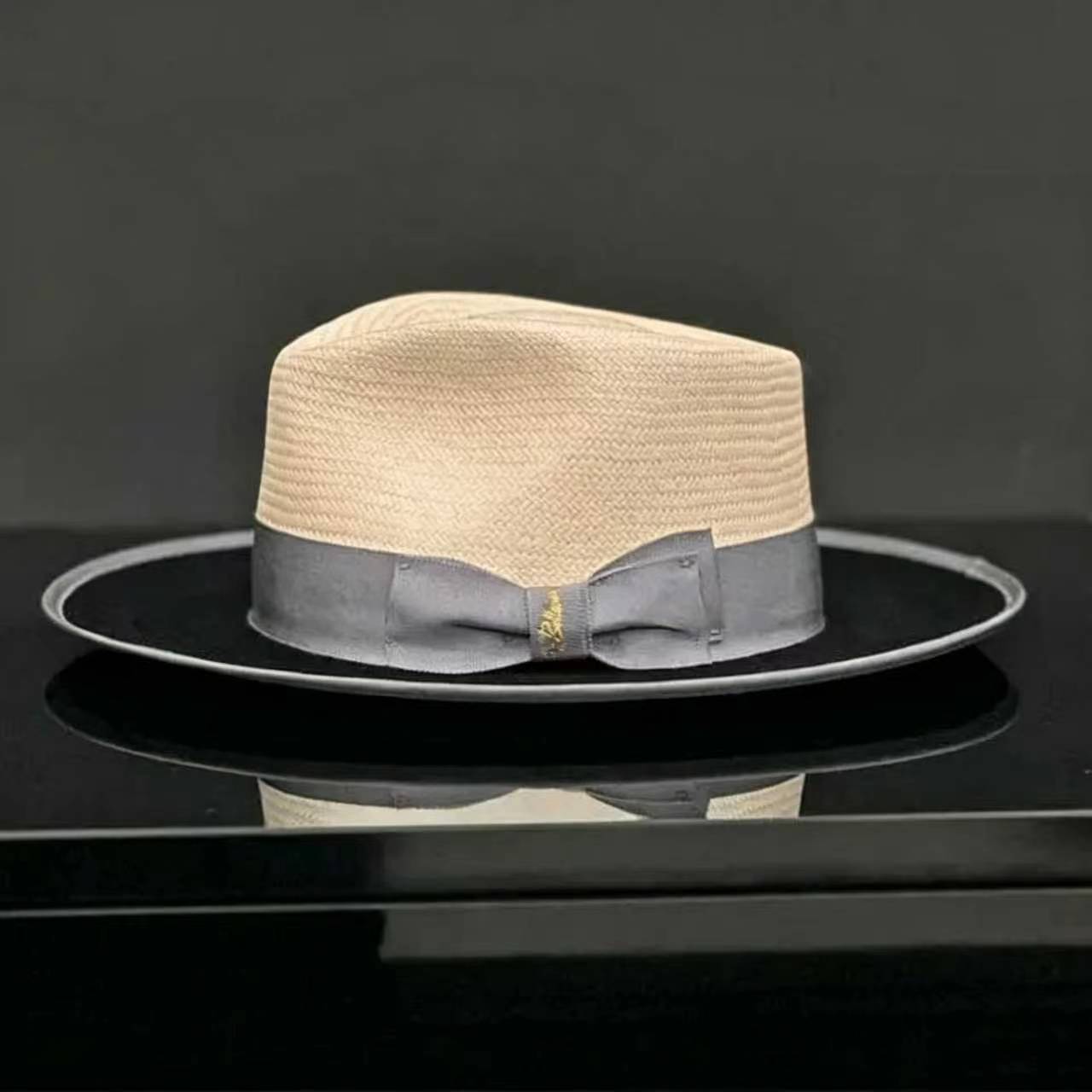 Exclusive Panama and Felt Two Tone Fox -Chocolate Black