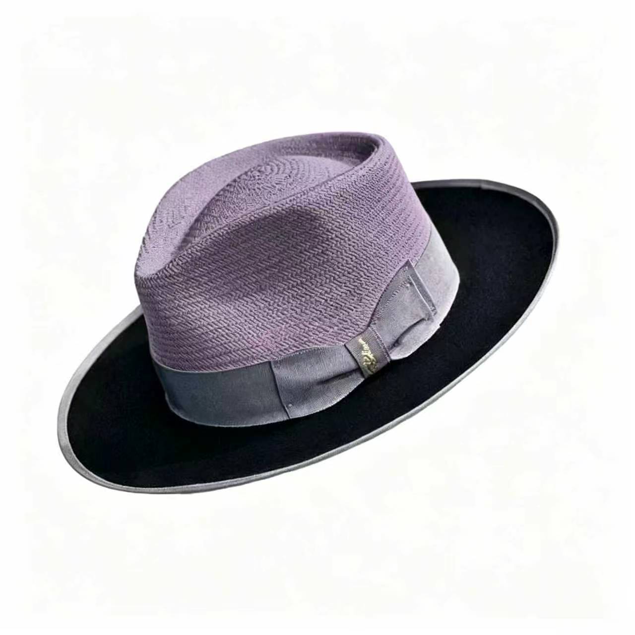 Exclusive Panama and Felt Two Tone Fox -Purple Black