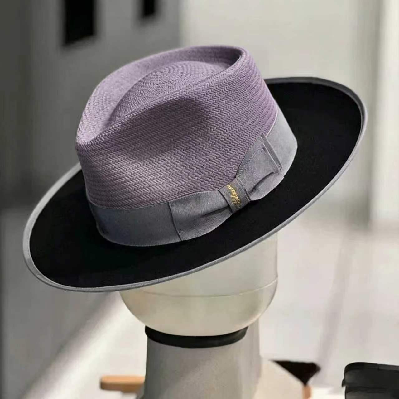 Exclusive Panama and Felt Two Tone Fox -Purple Black