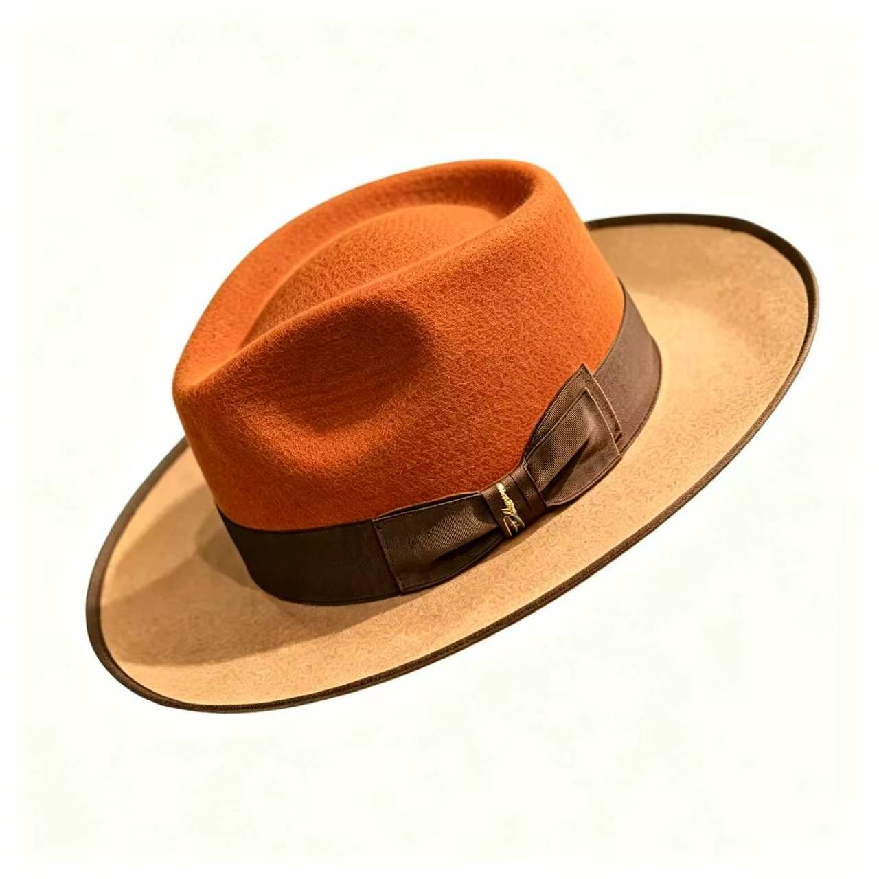 Exclusive Felt Two Tone Fox-Orange(Camel)
