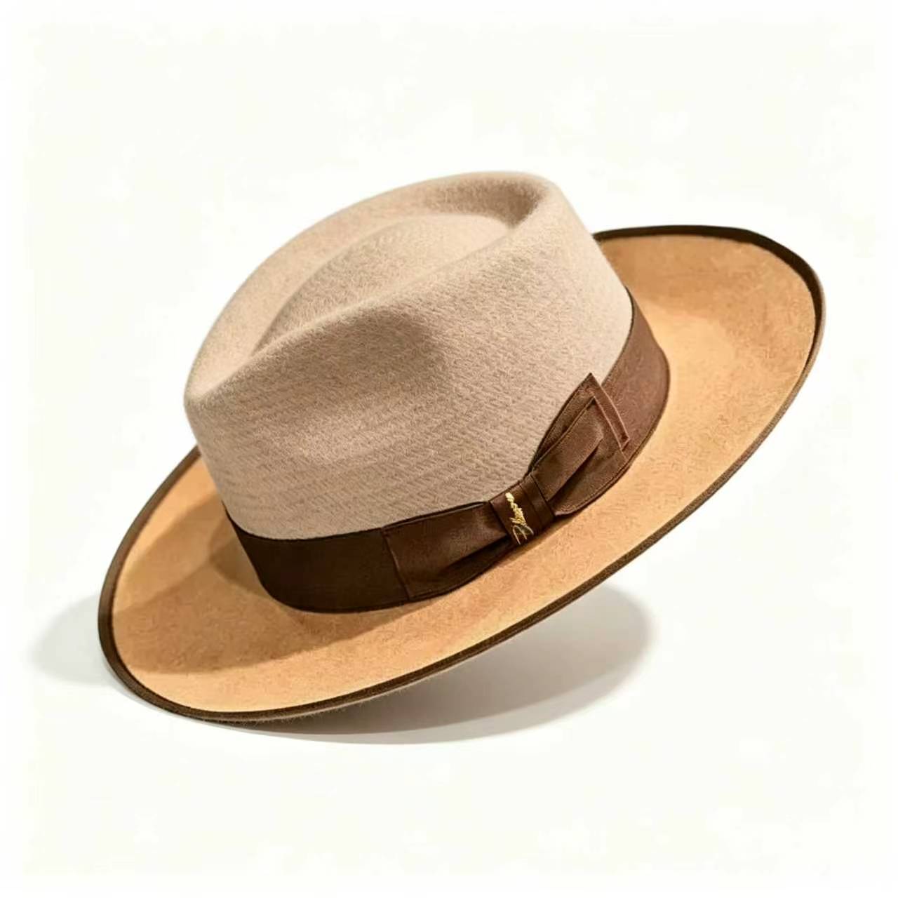 Exclusive Felt Two Tone Fox-Chocolate ( brown)
