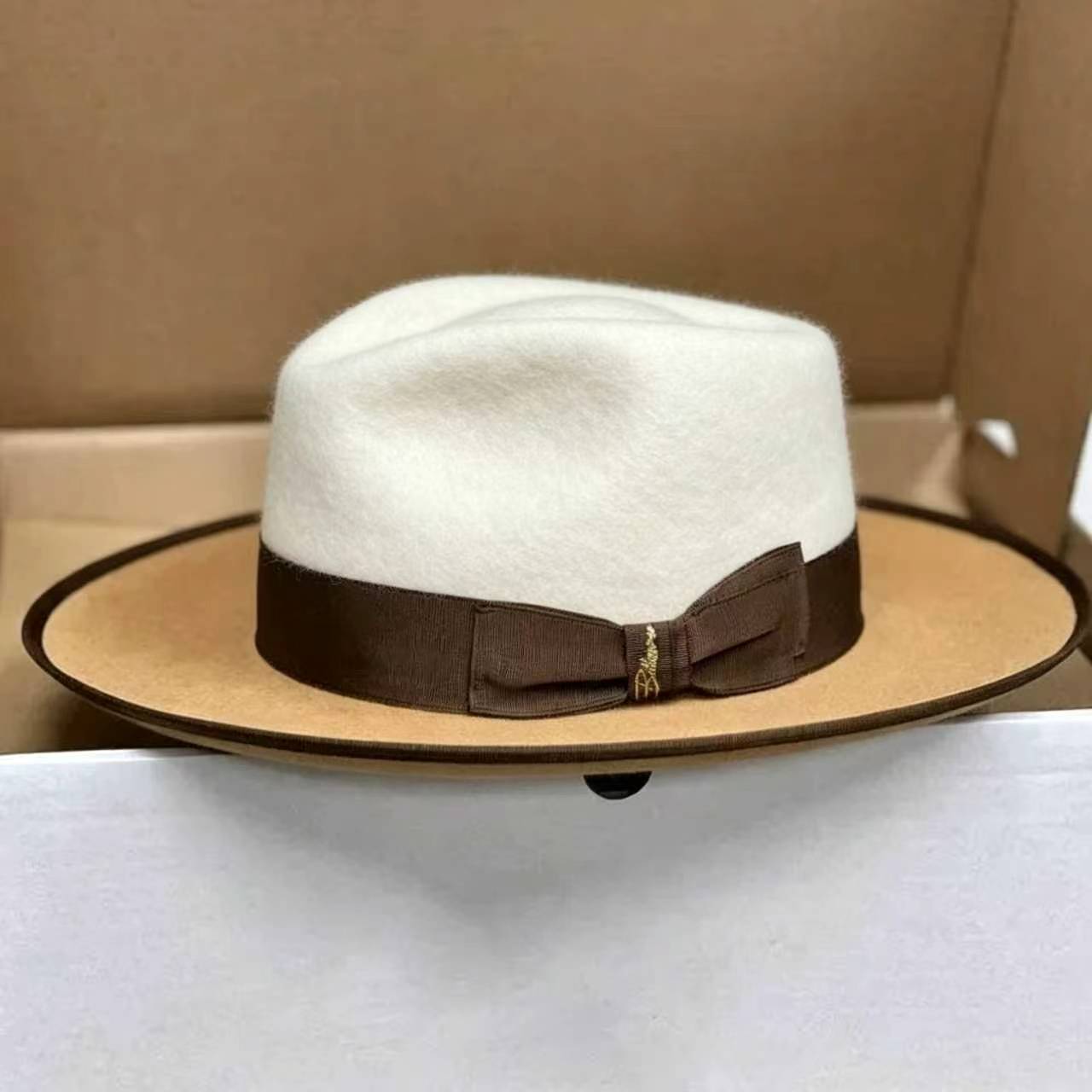 Exclusive Felt Two Tone Fox-Camel