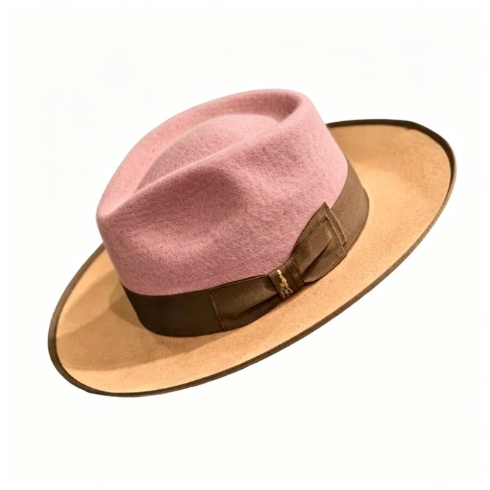 Exclusive Felt Two Tone Fox-Pink(Camel)