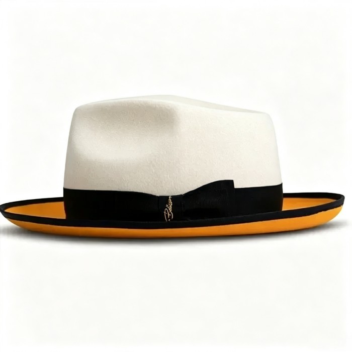 Limited - The Fox Fedora - White Orange