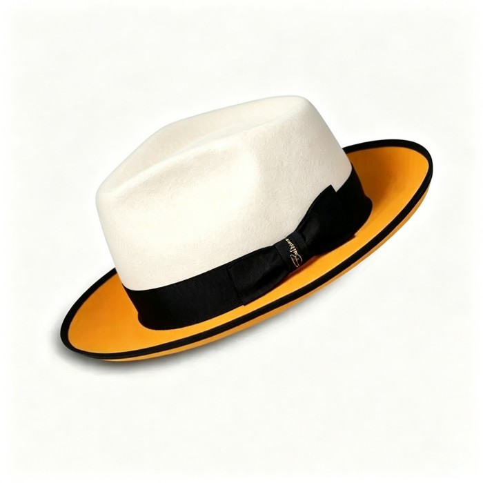 Limited - The Fox Fedora - White Orange