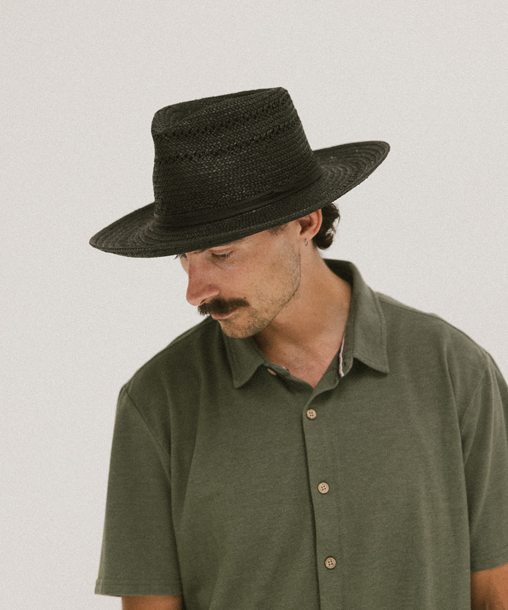 AMALFI STRAW RANCHER-Black[Box Packing&Buy 2 Get Free Shipping]