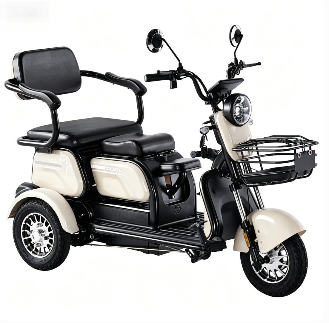 🎁✨ 3-Wheeled Electric Mobility Scooter with 2 Seats