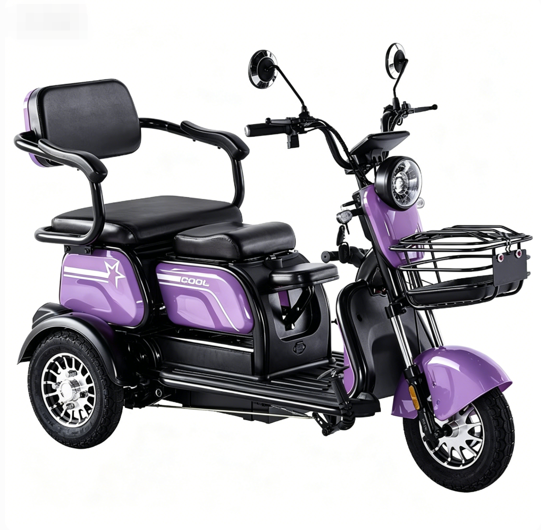 🎁✨ 3-Wheeled Electric Mobility Scooter with 2 Seats