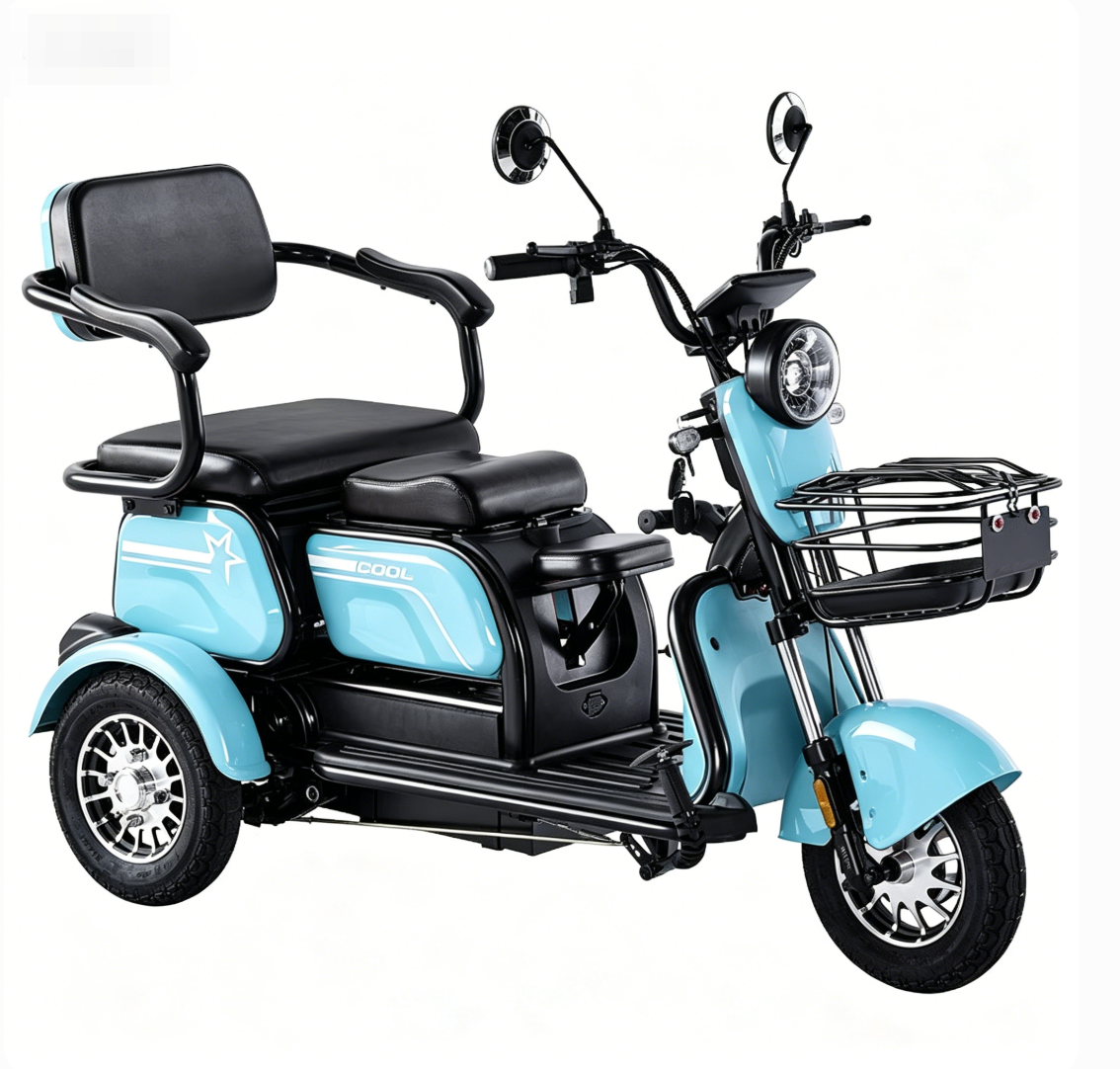 🎁✨ 3-Wheeled Electric Mobility Scooter with 2 Seats