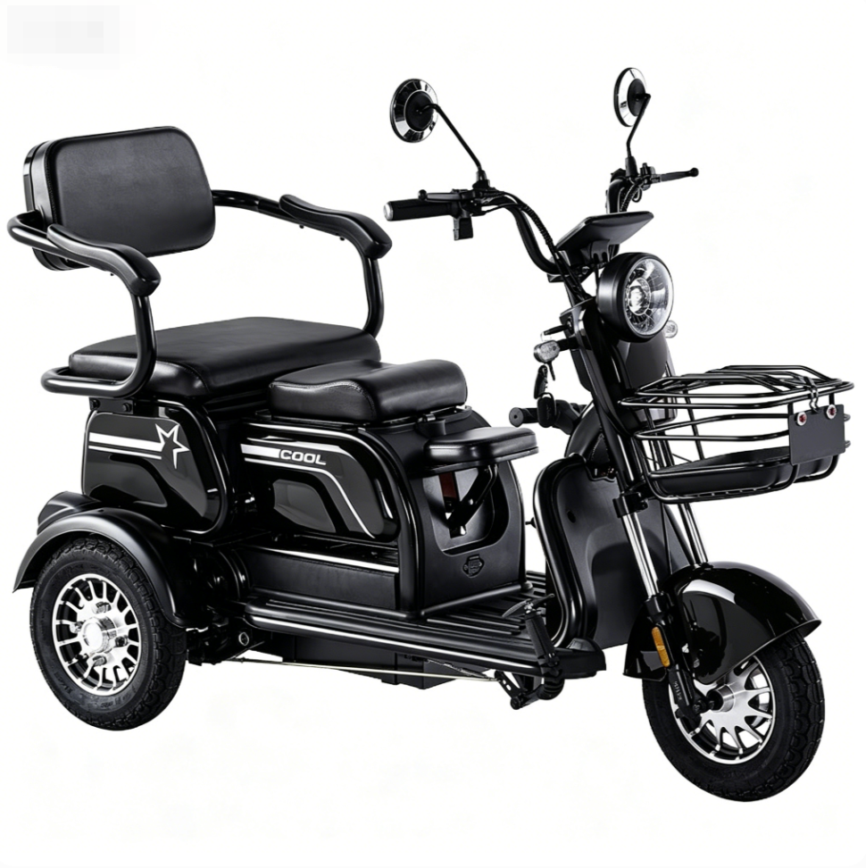 🎁✨ 3-Wheeled Electric Mobility Scooter with 2 Seats