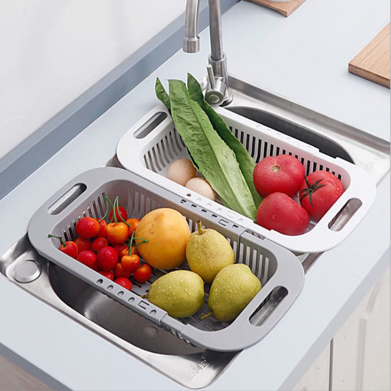 kitchen retractable drain rack