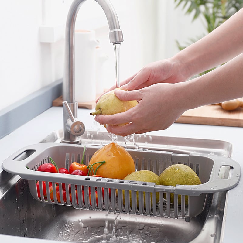 kitchen retractable drain rack