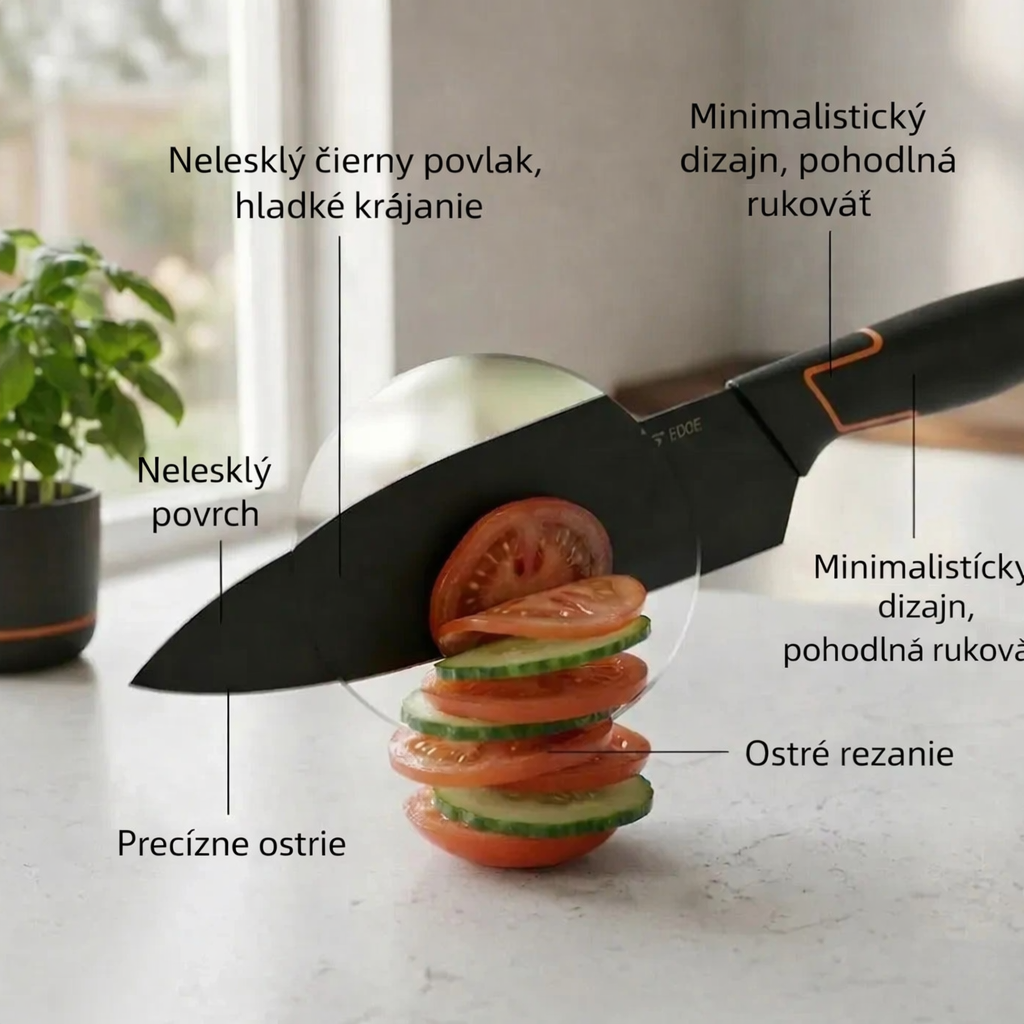 Limitovaná edícia: 5-dielna sada nožov FISKARS® s blokom – FISKARS EDGE, ostrý kuchynský nôž + brúska
