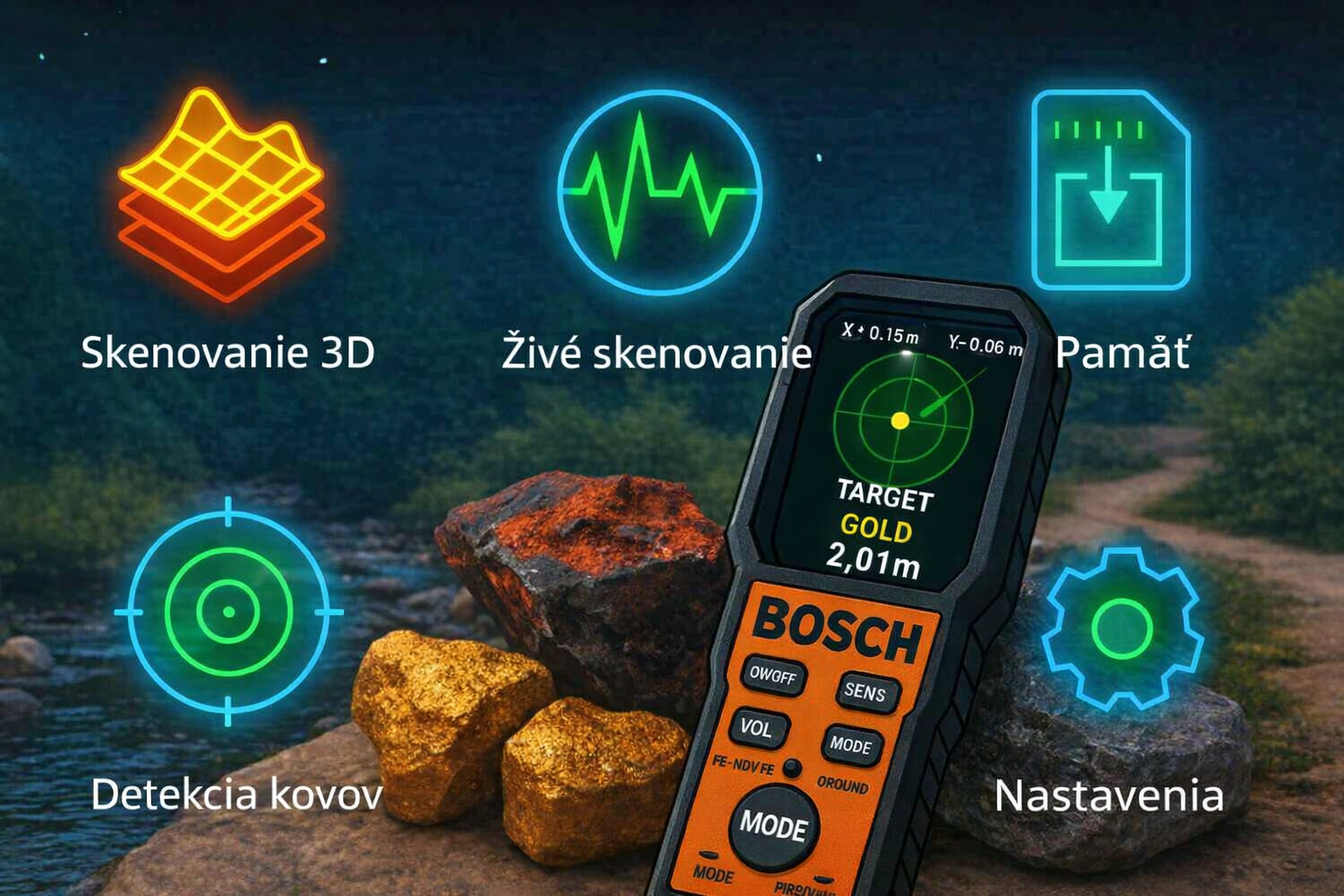 BOSCH – Profesionálny detektor kovov s vysokou presnosťou