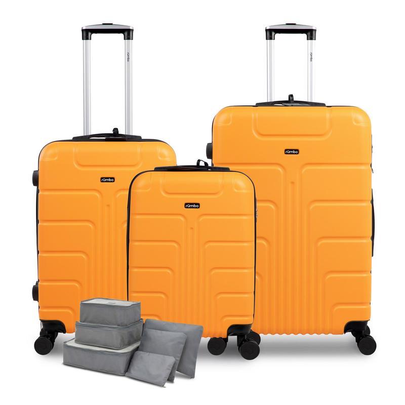 Juego 3 Maletas de Viaje Rígidas Ruedas 360 Bolsas de Viaje Candado TSA