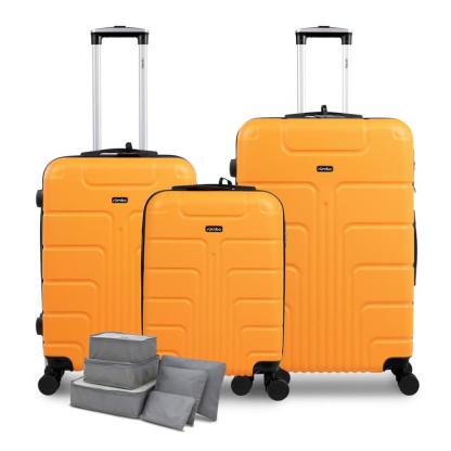 Juego 3 Maletas de Viaje Rígidas Ruedas 360 Bolsas de Viaje Candado TSA