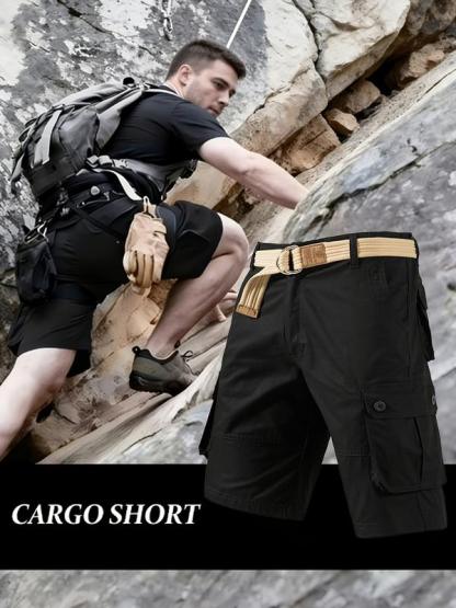 Pantalones cargo para hombre (paquete de 6), pantalones cortos tácticos para hombre, pantalones cortos multibolsillos, pantalones cortos de senderismo para hombre; pantalones cortos duraderos, resistentes a las arrugas y transpirables.