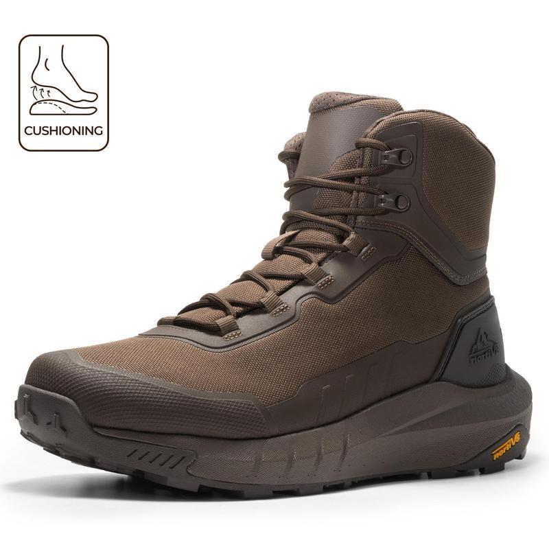 Botas de seguridad y militares de caña alta, color negro, fabricadas con tejido Oxford, forro de malla, cuero vegano y suela de goma ETPU, ideales para actividades al aire libre y trabajos de seguridad para hombres.