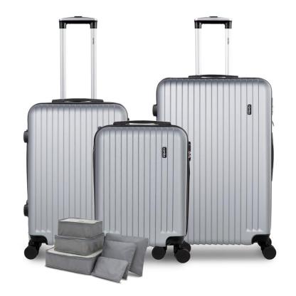 Juego 3 Maletas de Viaje Rígidas Ruedas 360 Bolsas de Viaje Candado TSA