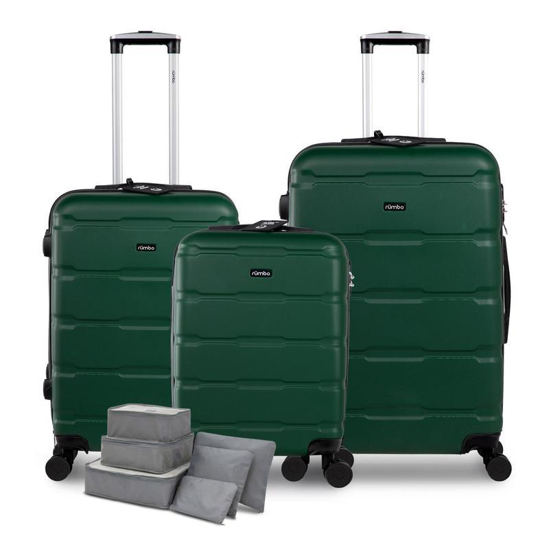 Juego 3 Maletas de Viaje Rígidas Ruedas 360 Bolsas de Viaje Candado TSA