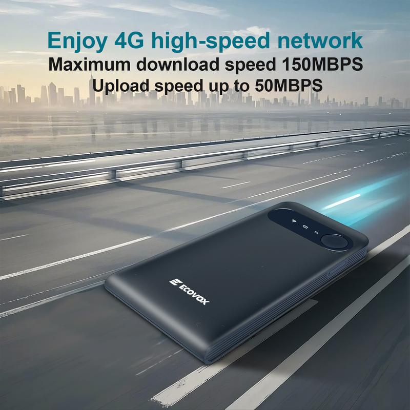 Hotspot móvil global 4G LTE 150Mbps ultra rápido, cambio automático de red, portátil de bolsillo, ideal para viajes y emergencias, conexión estable y rápida.