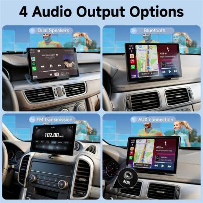 【Actualización】 CarPlay inalámbrico de 9 pulgadas (modelo 2026) | Pantalla táctil portátil compatible con GPS, iPhone/Android Auto (MirrorLink)