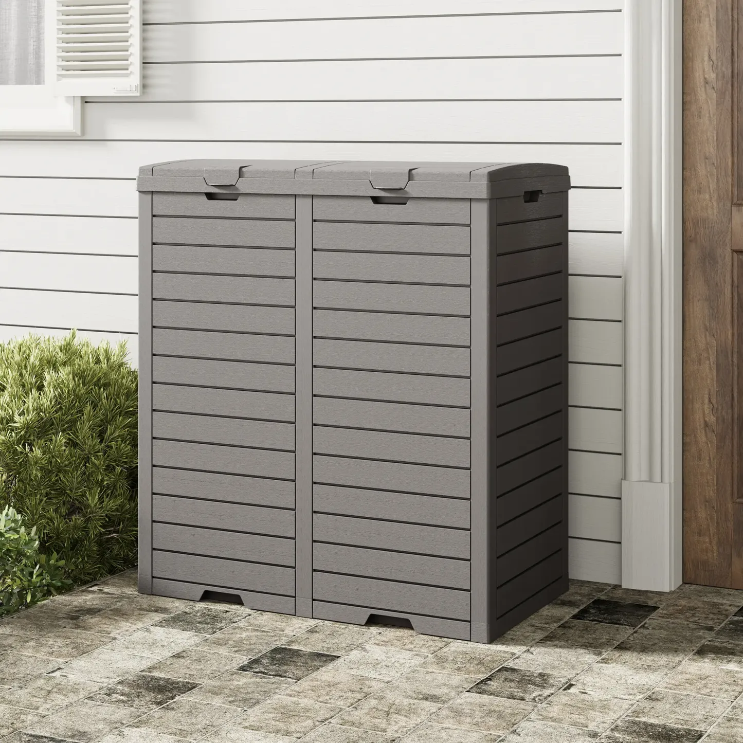 Bote de Basura Exterior 117 L con Tapa