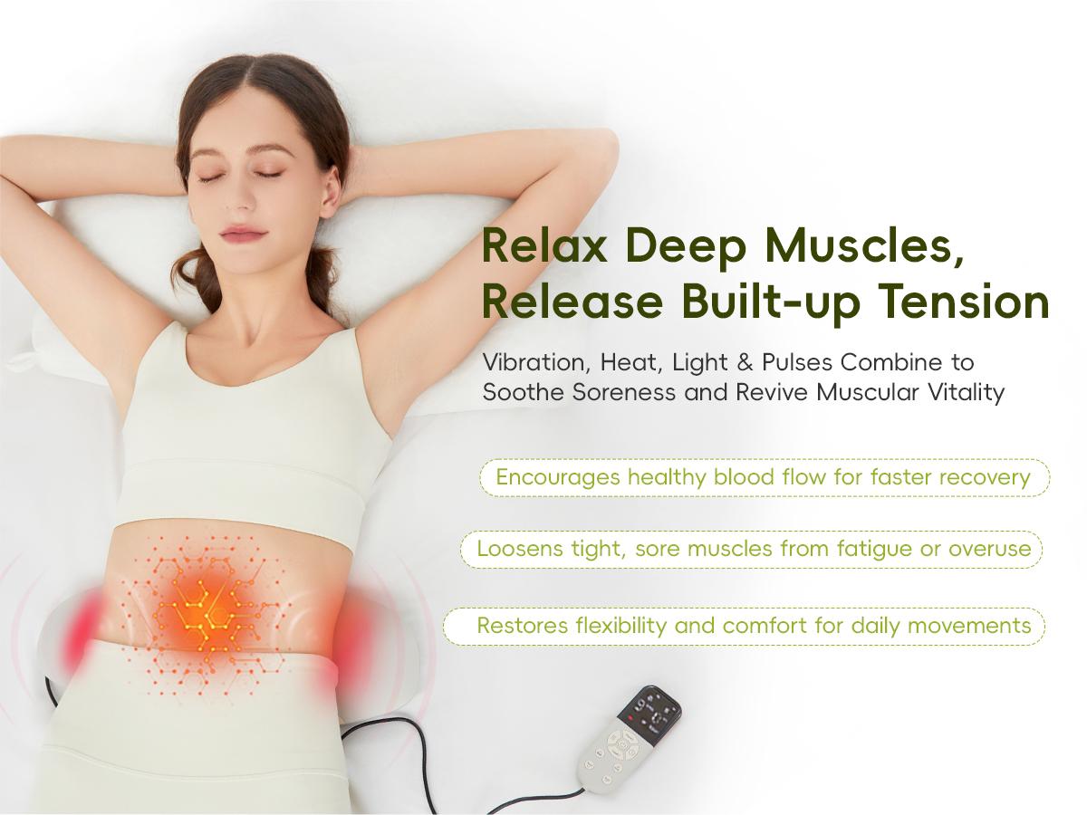 Spinal Decompression Massager with Soothing Warm Therapy & Air Traction &ndash;WARMSKY Smart Lower Back Device for Sciatica Support, Lumbar Pressure & Stiffness Relief &ndash; Thoughtful Gift for Parents