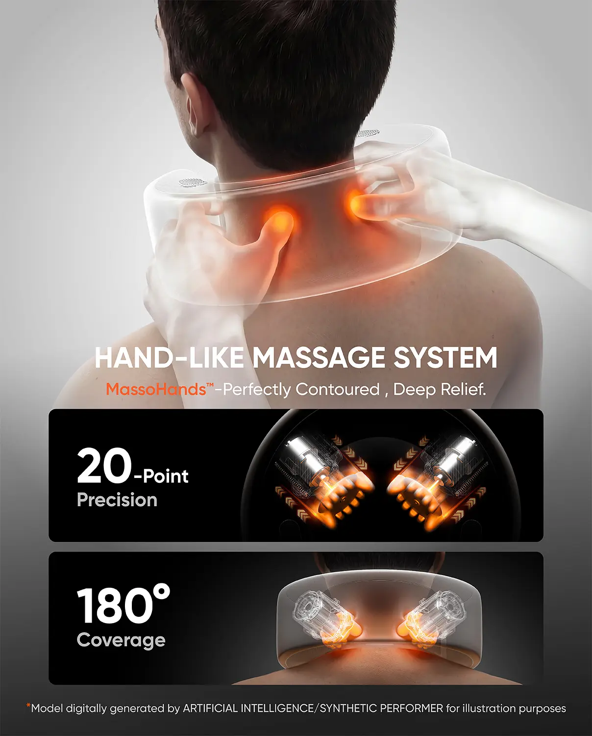 Masajeador Cervical Térmico Inalámbrico con Audio 360°