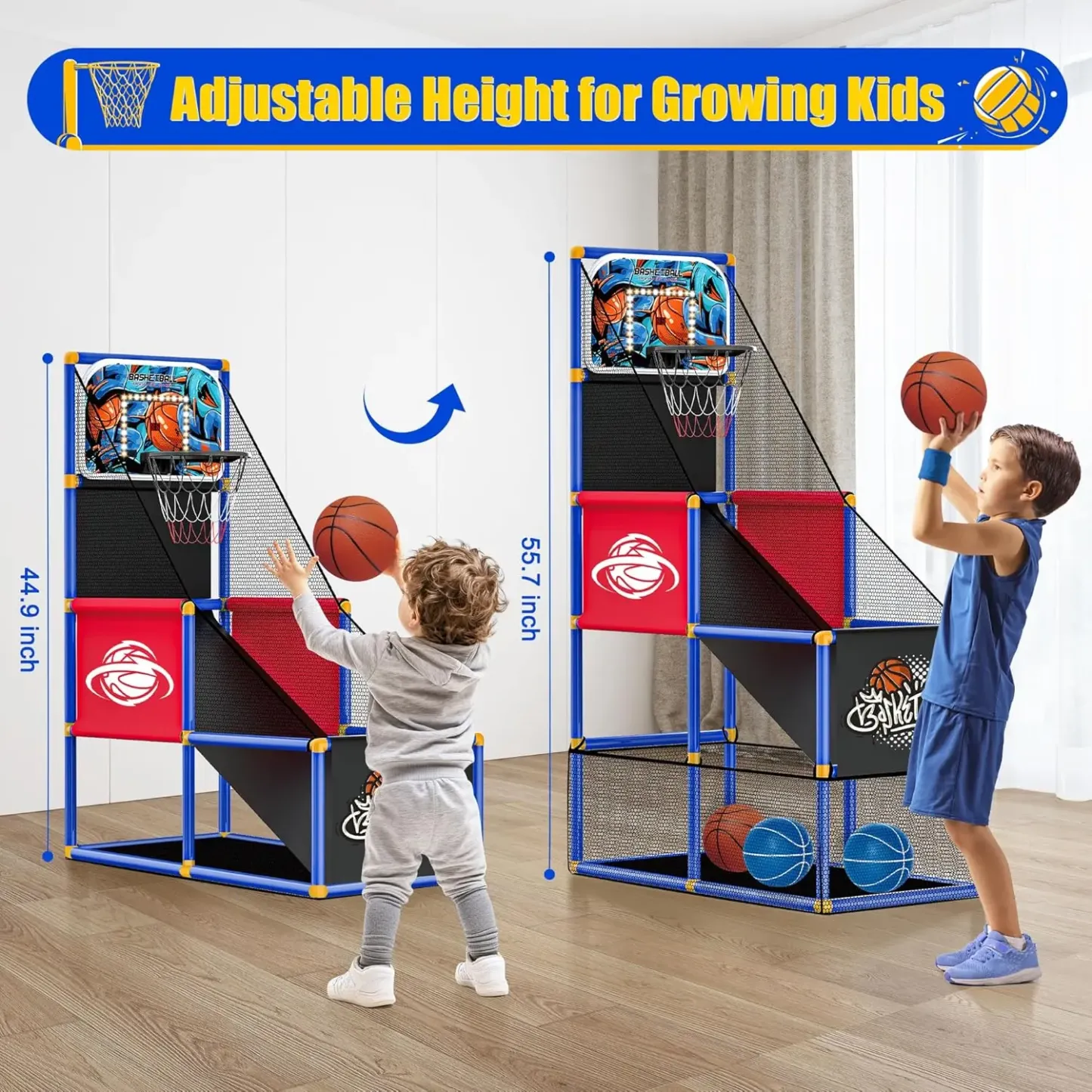 Juego de Básquetbol Arcade Infantil con Marcador Electrónico