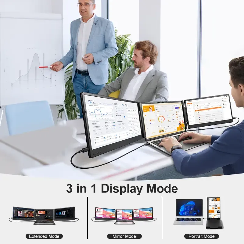 Extensor de Pantalla Dual FHD de 14" para Laptop