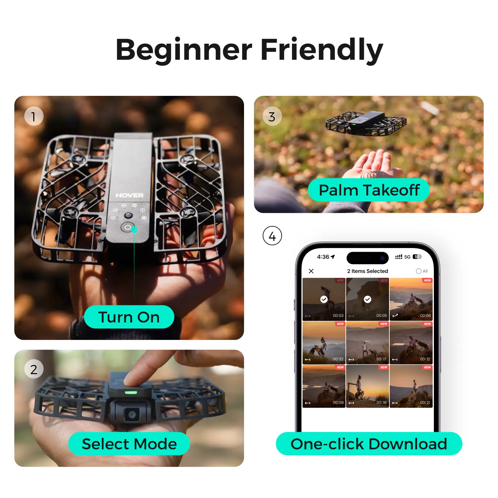 Drone Autónomo Plegable con Cámara