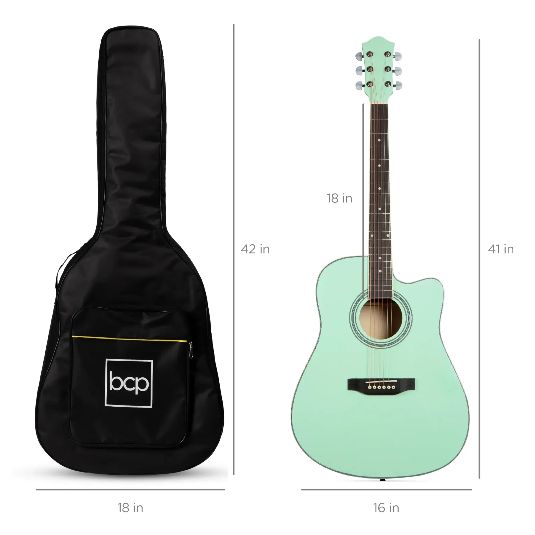 Guitarra acústica 41 pulgadas completa para principiantes