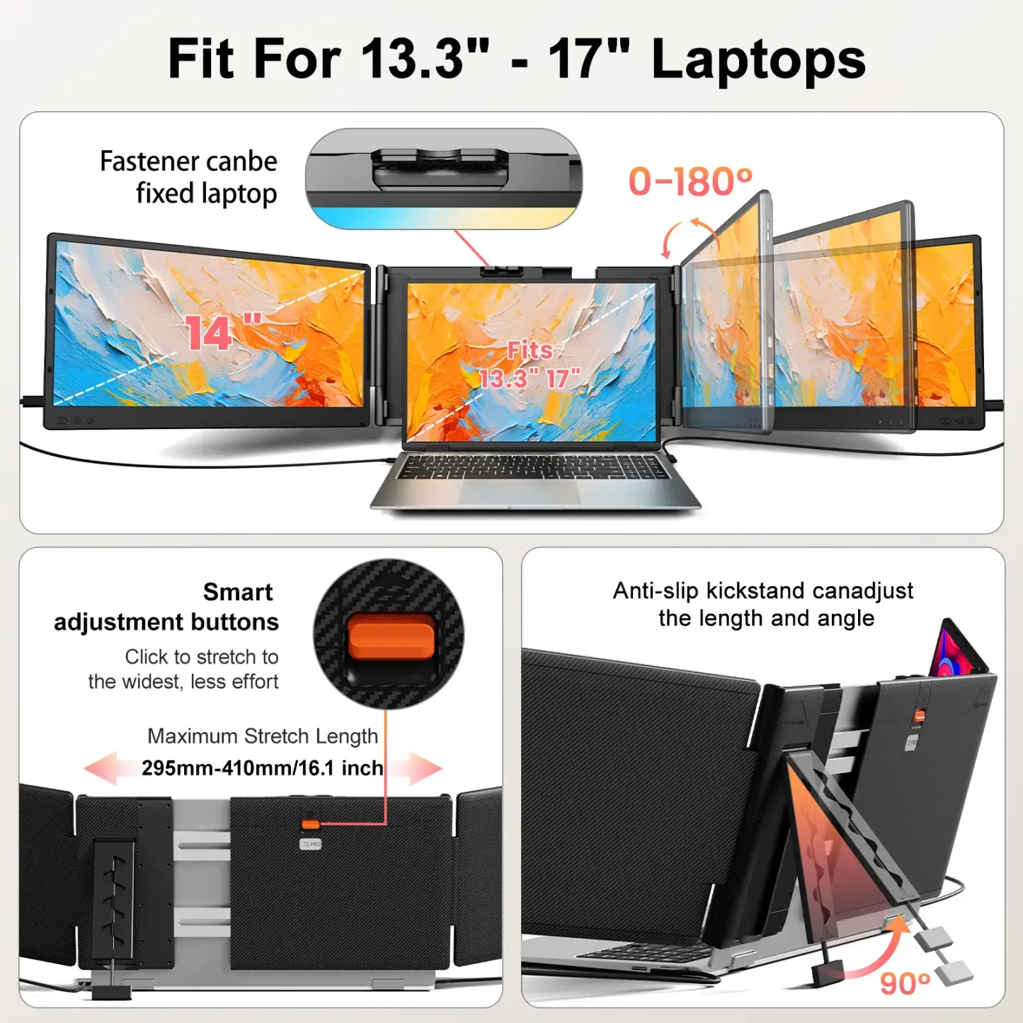 Extensor de Pantalla Dual FHD de 14" para Laptop