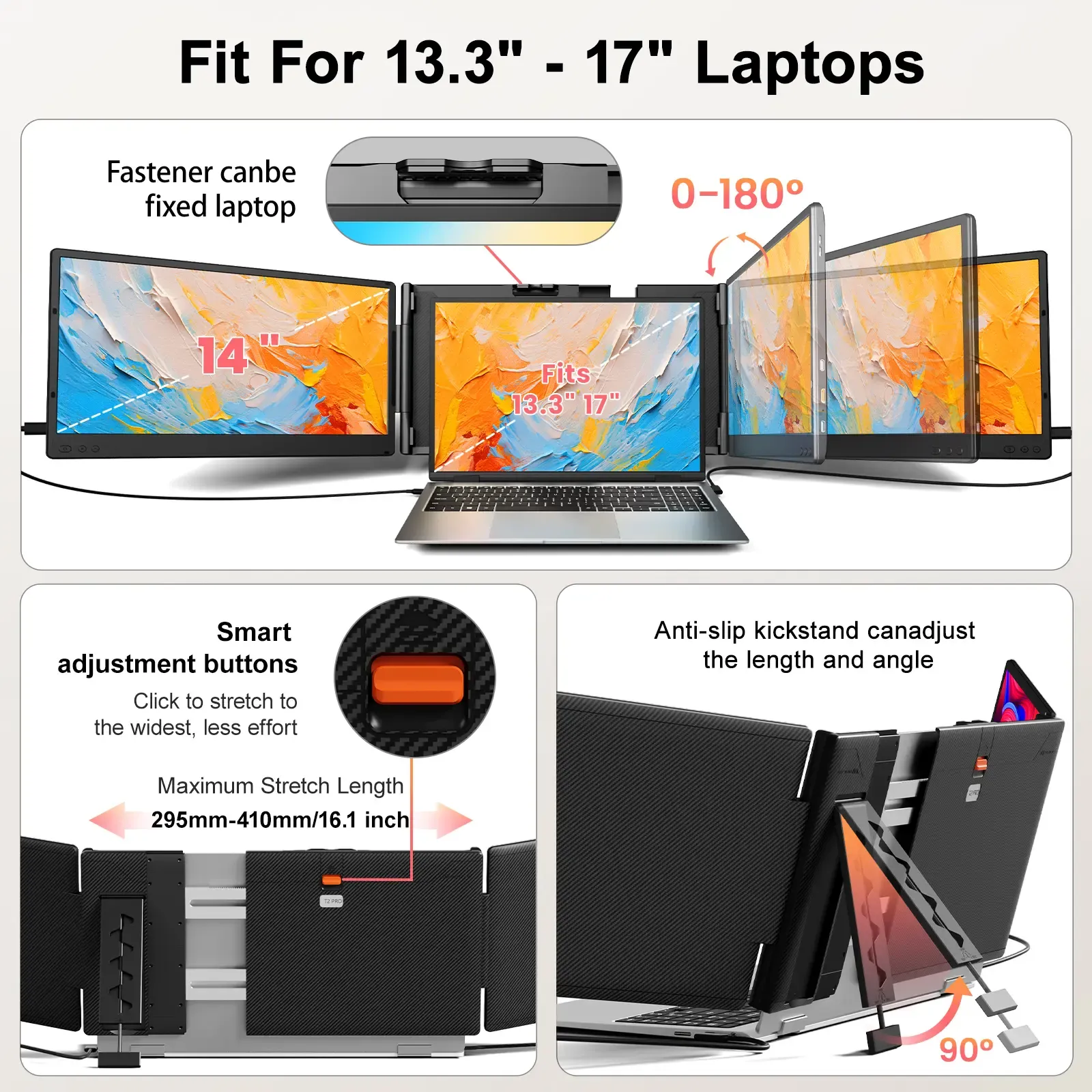 Extensor de Pantalla Dual FHD de 14" para Laptop