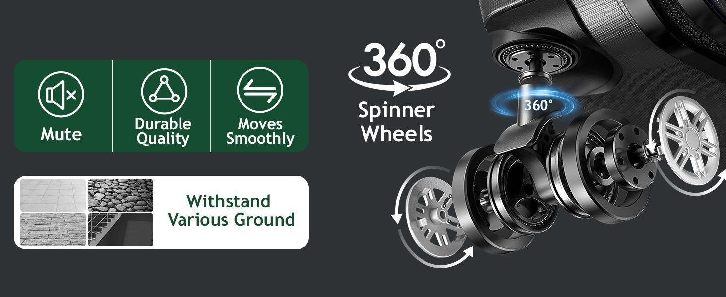 【Summervibes】Ubesgoo 3-Piece Luggage Set Travel Lightweight Suitcases With Rolling Wheels,20in,24in,28in, TSA Lock & Moulded Corner, Carry On Luggages For Business, Trip
