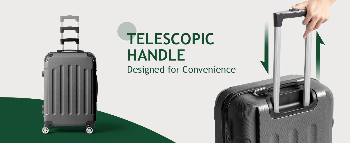 【Summervibes】Ubesgoo 3-Piece Luggage Set Travel Lightweight Suitcases With Rolling Wheels,20in,24in,28in, TSA Lock & Moulded Corner, Carry On Luggages For Business, Trip