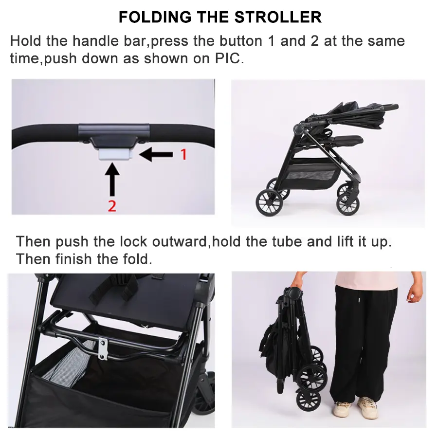 Carriola Plegable Ultraligera con Un Clic | Toldo Extensible