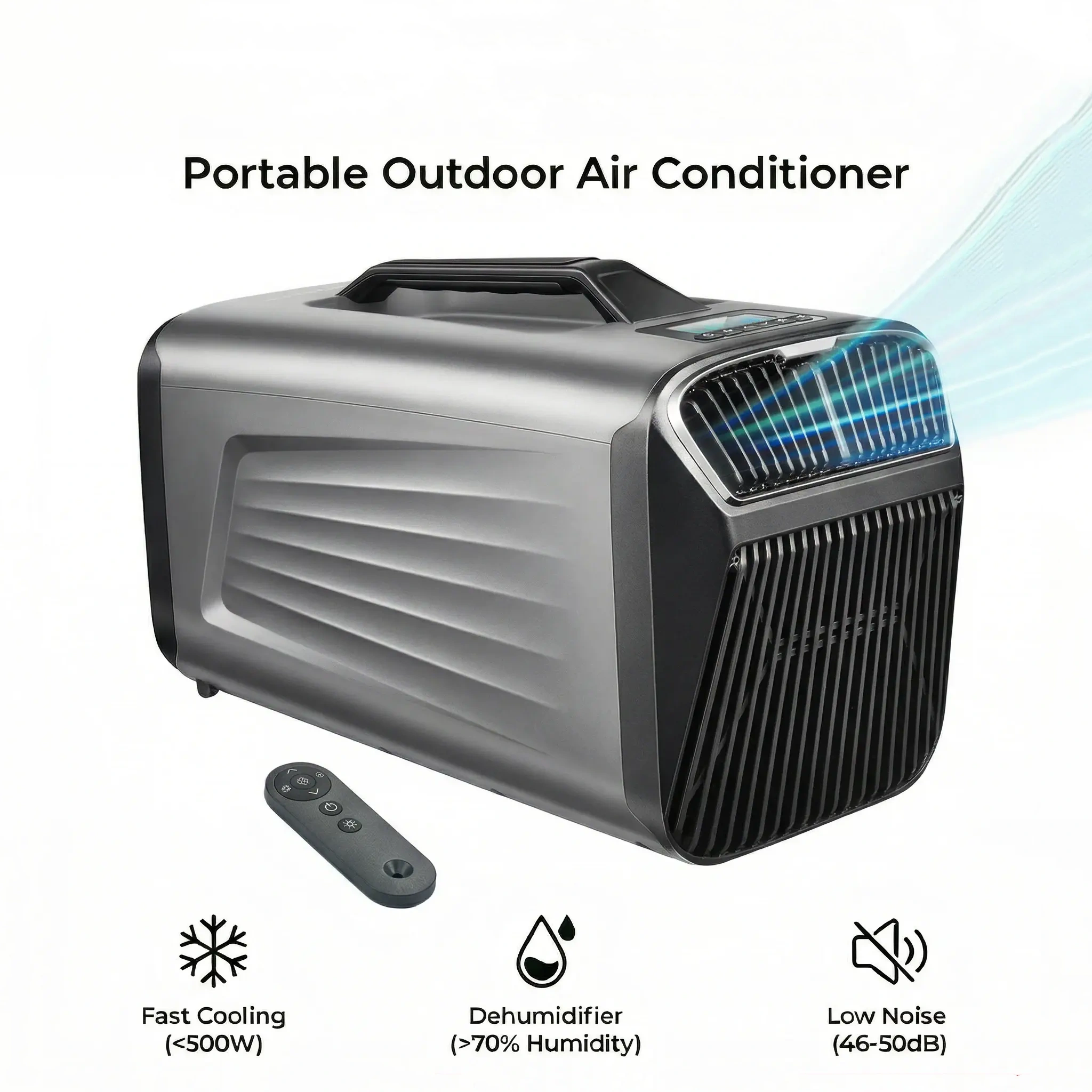 Aire Acondicionado Portátil 5200 BTU de Bajo Consumo para Camping y RV