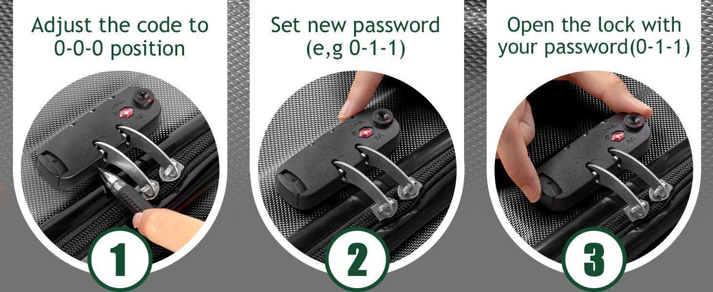 【Summervibes】Ubesgoo 3-Piece Luggage Set Travel Lightweight Suitcases With Rolling Wheels,20in,24in,28in, TSA Lock & Moulded Corner, Carry On Luggages For Business, Trip