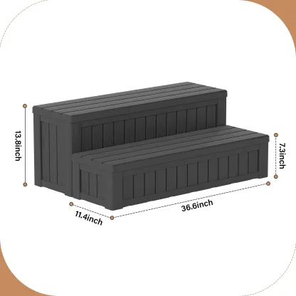 Escalón Exterior de 2 Niveles con Almacenamiento Integrado
