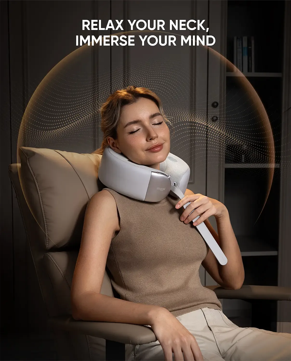 Masajeador Cervical Térmico Inalámbrico con Audio 360°