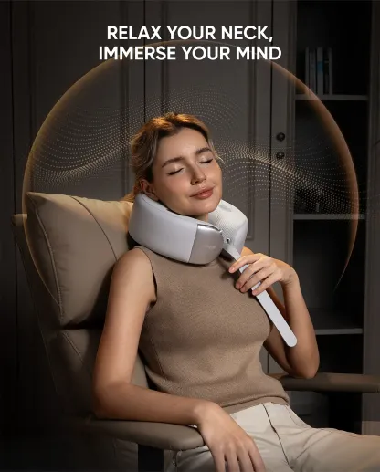 Masajeador Cervical Térmico Inalámbrico con Audio 360°