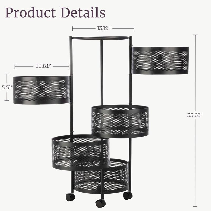 Organizador Giratorio de Cocina 5 Niveles