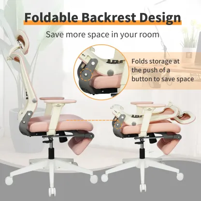 Silla Ergonómica Plegable con Reposapiés