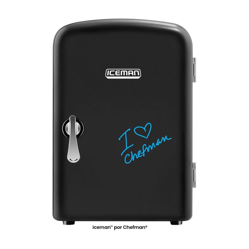 Mini Refrigerador Iceman 4 Litros Puerta Pizarrón Negro RJ48-BLACK-DE-4