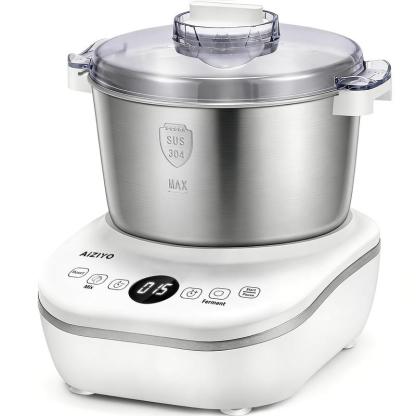 Batidora eléctrica de masa AIZIYO DoughChief de 7,4 cuartos de galón (aprox. 7 litros) – Electrodoméstico de cocina, función de fermentación, bol de acero inoxidable 304, control por microordenador, panel táctil orientado hacia arriba, fácil de limpiar, a