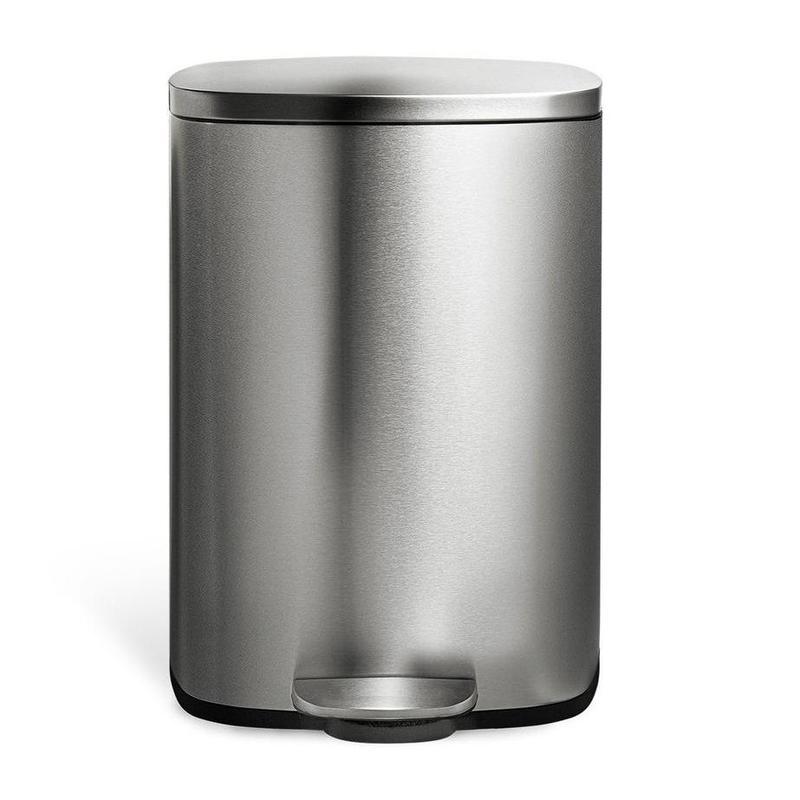 Cubo de basura de acero inoxidable con pedal de 13 galones de Nine Stars