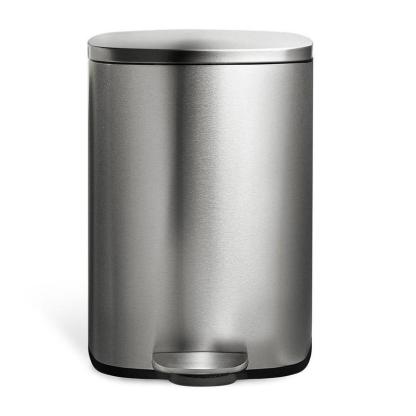 Cubo de basura de acero inoxidable con pedal de 13 galones de Nine Stars